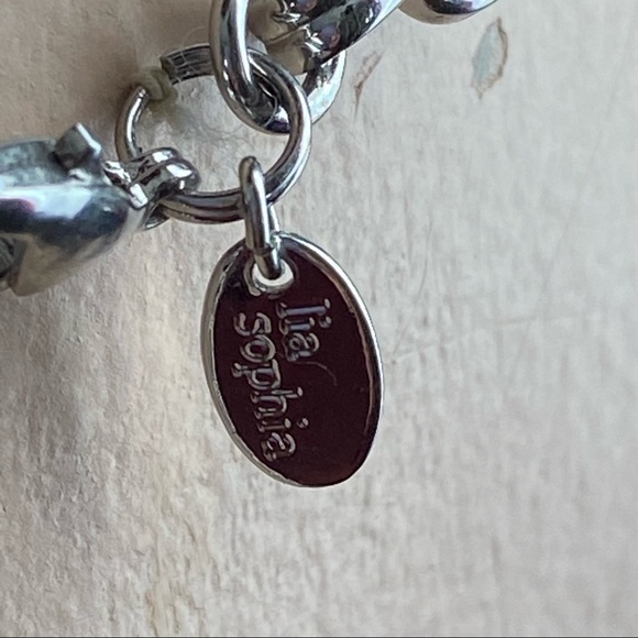 Lia Sophia women animal print amber colour cut crystal, signed necklace. Used. - Picture 3 of 12